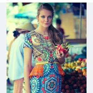 Anthropologie peplum dress size 0 xs